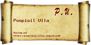 Pospisil Ulla névjegykártya